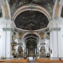 Het barokke interieur van de abdij in Sankt Gallen