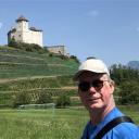 Arjan voor het kasteel van Balzers, Burg Gutenberg